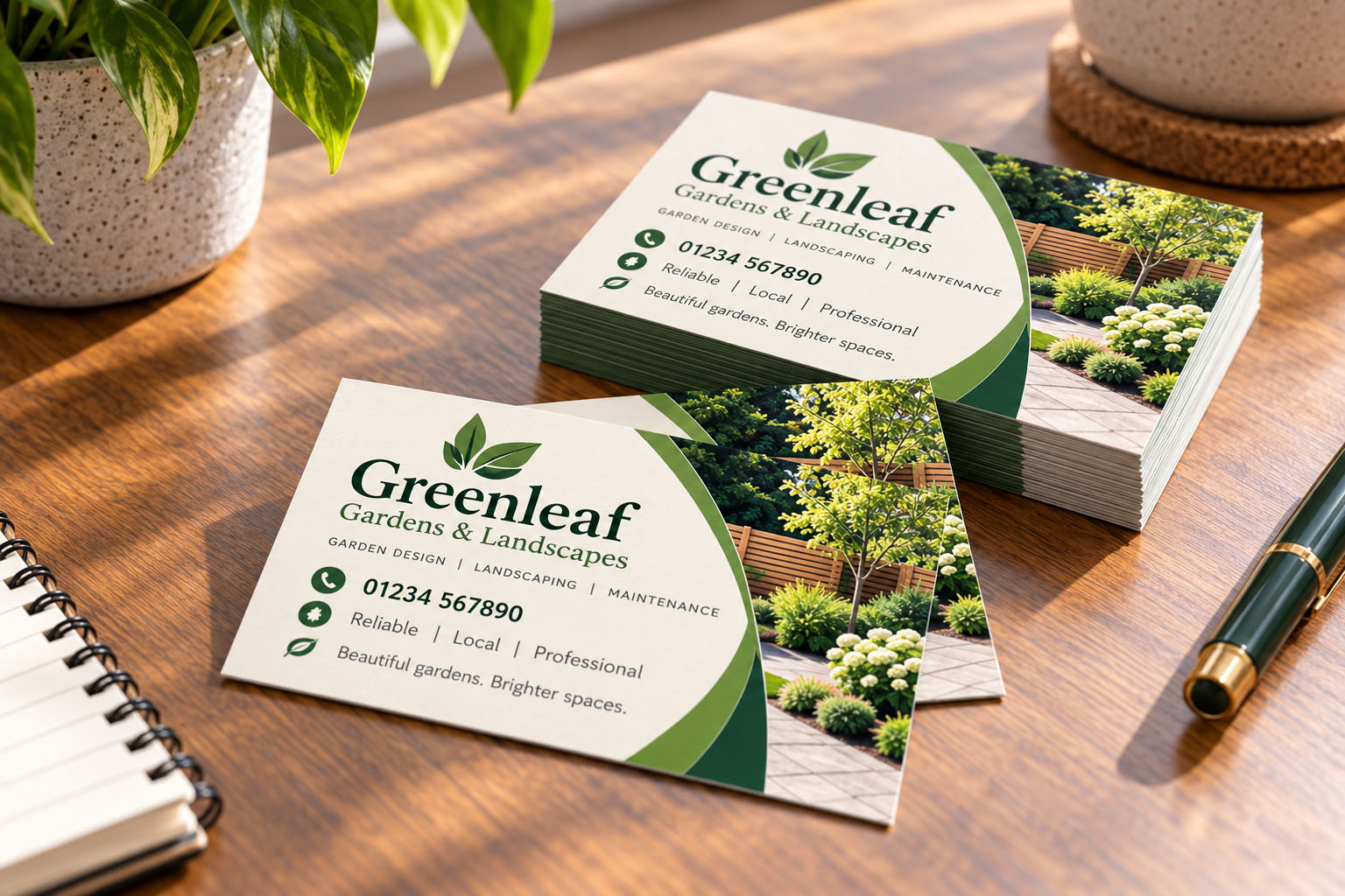 Small batch of professionally printed business cards created from AI-generated artwork