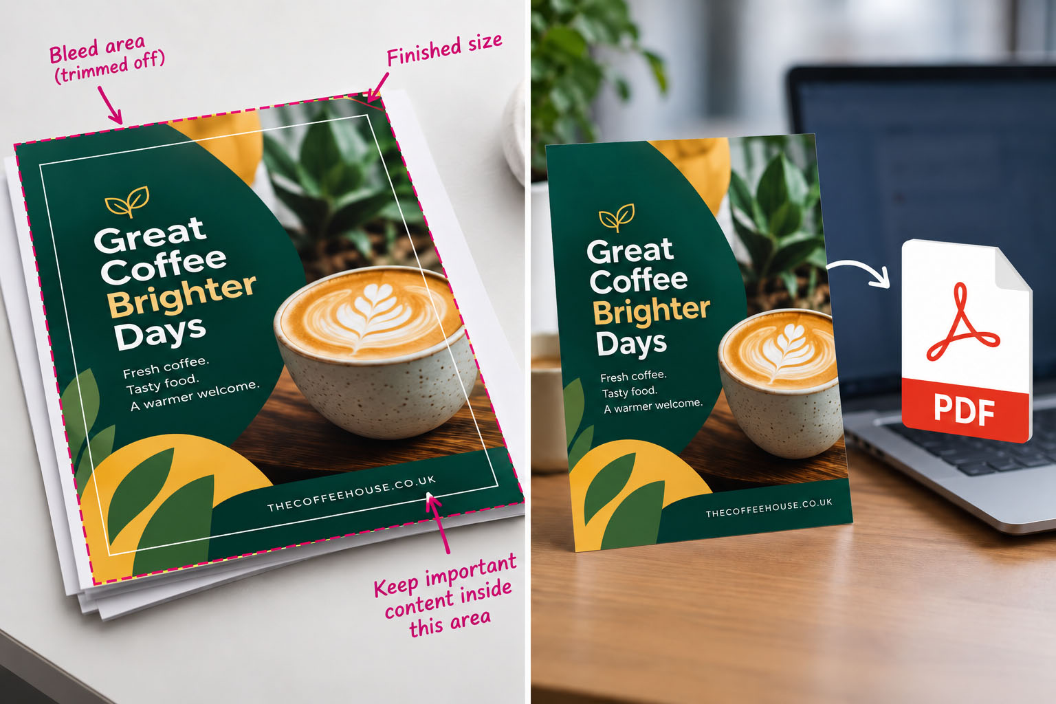 Canva print bleed and crop mark download options