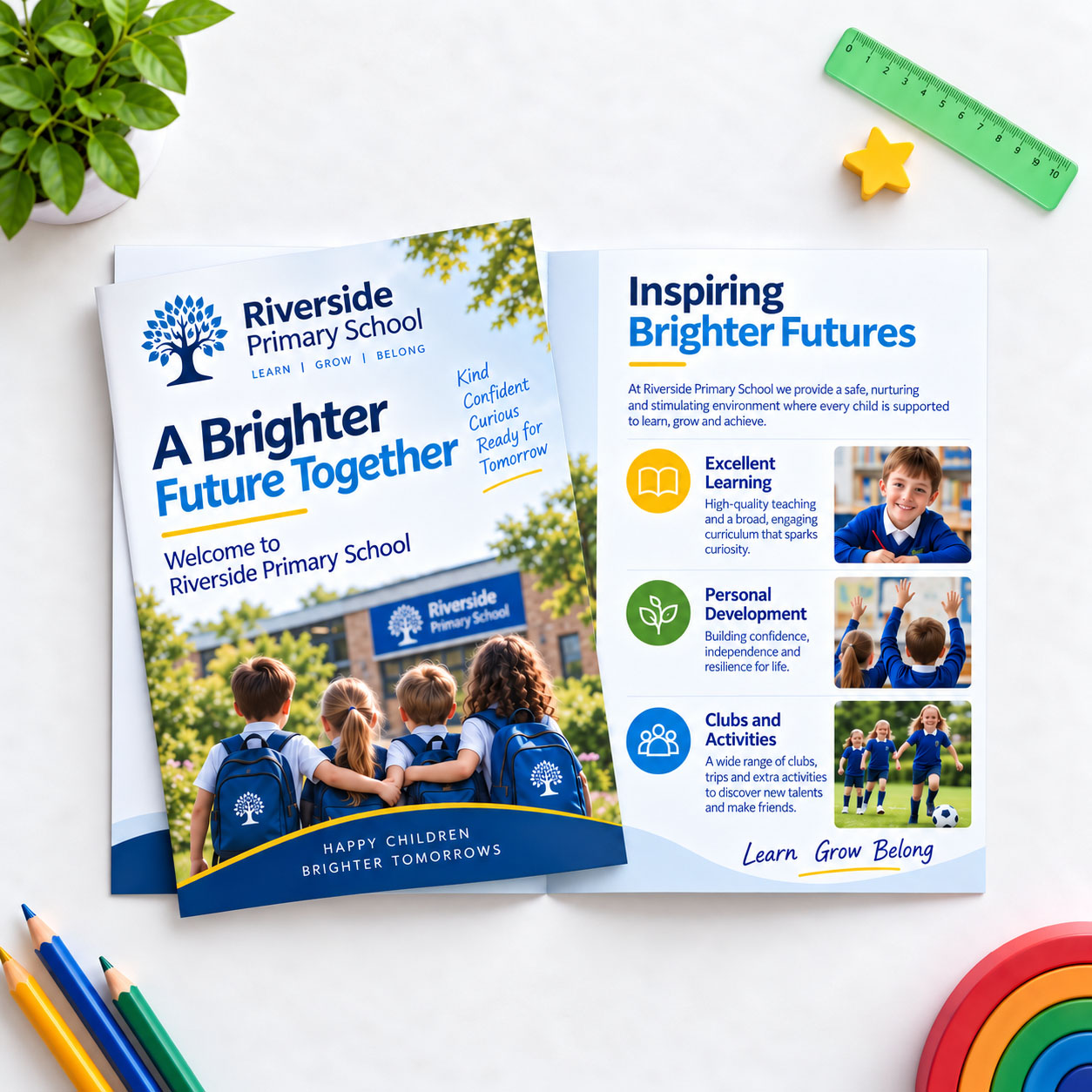 4 page a4 folded leaflets